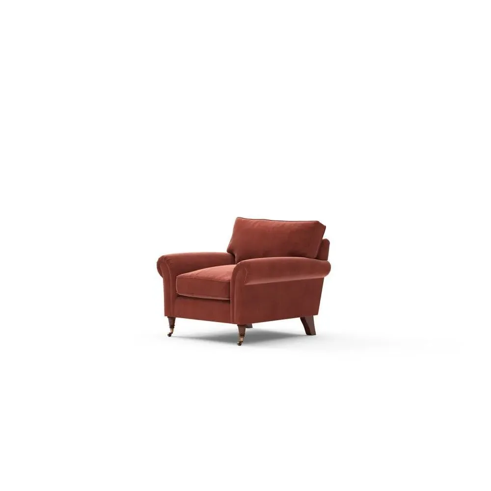 Armchair - Brick, Velvet