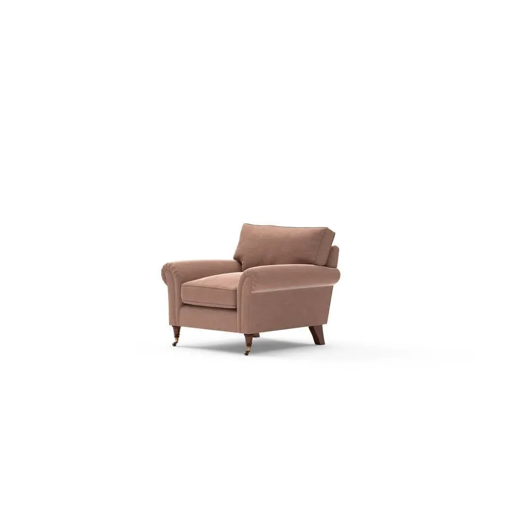 Armchair - Dusky Rose, Eco Chenille