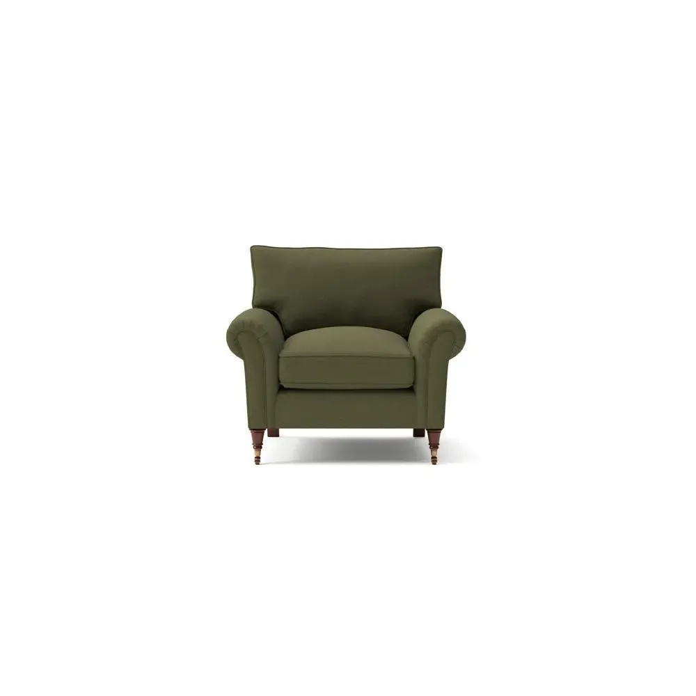 Armchair - Forest Green, House Linen Mix