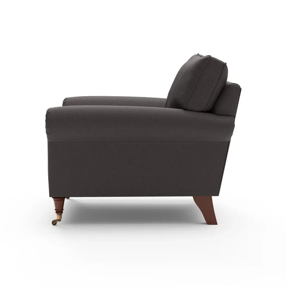 Armchair - Grey Brown, Chunky Cotton