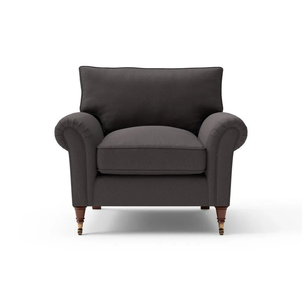 Armchair - Grey Brown, Chunky Cotton image