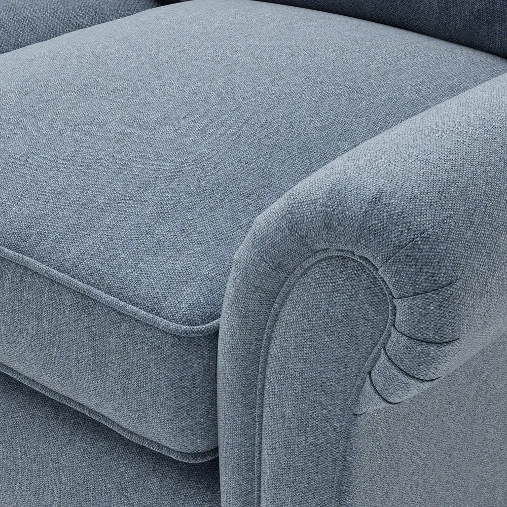 Armchair - Indigo, Rustic Weave