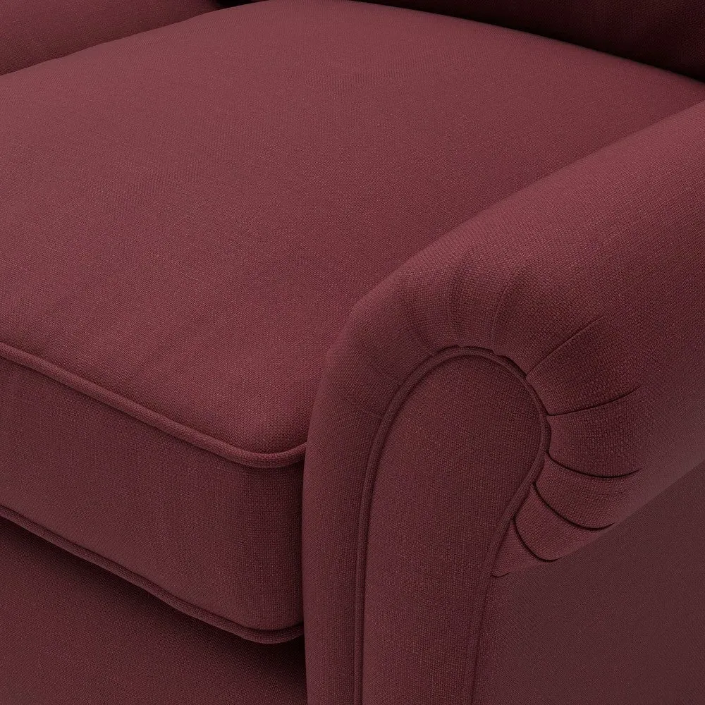 Armchair - Red, House Linen Mix