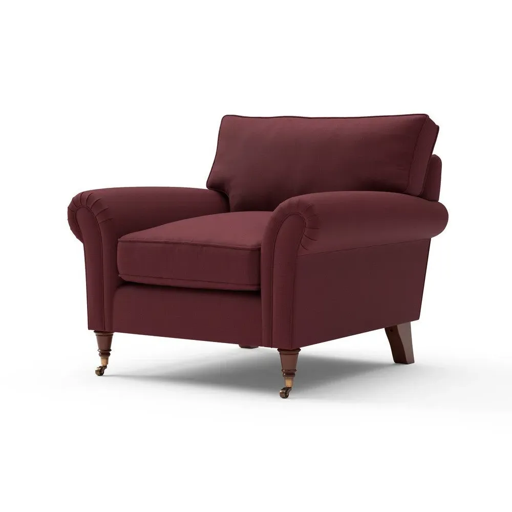Armchair - Red, House Linen Mix