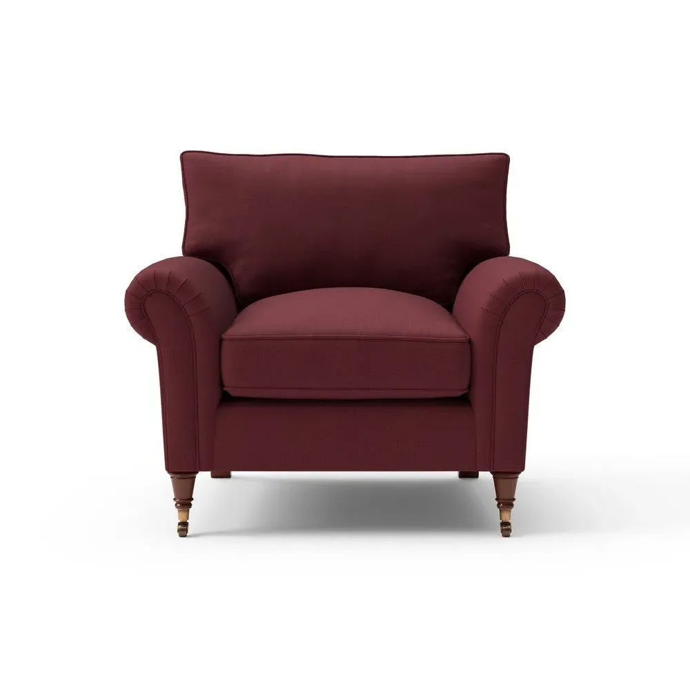 Armchair - Red, House Linen Mix