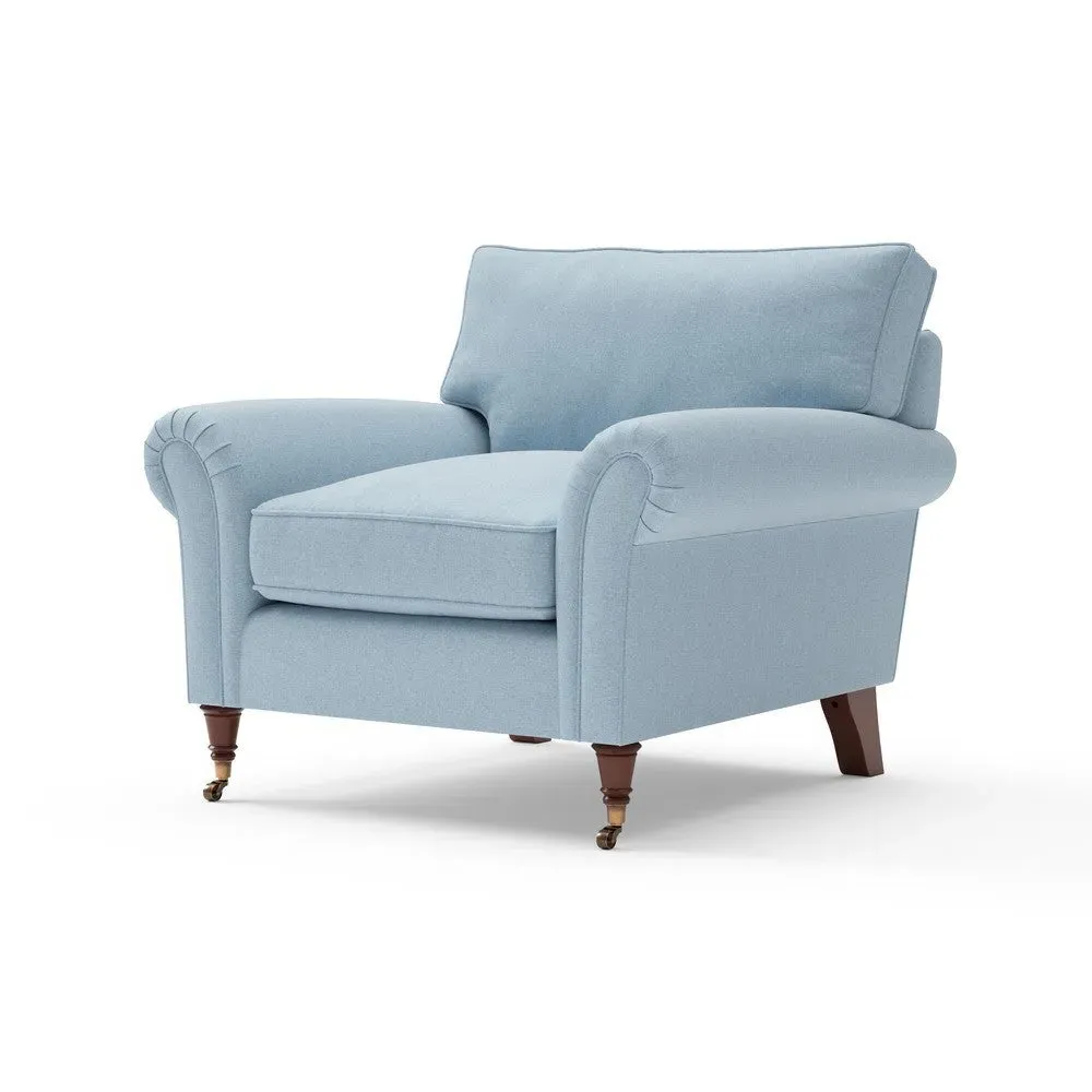 Armchair - Sky Blue, House Linen Mix