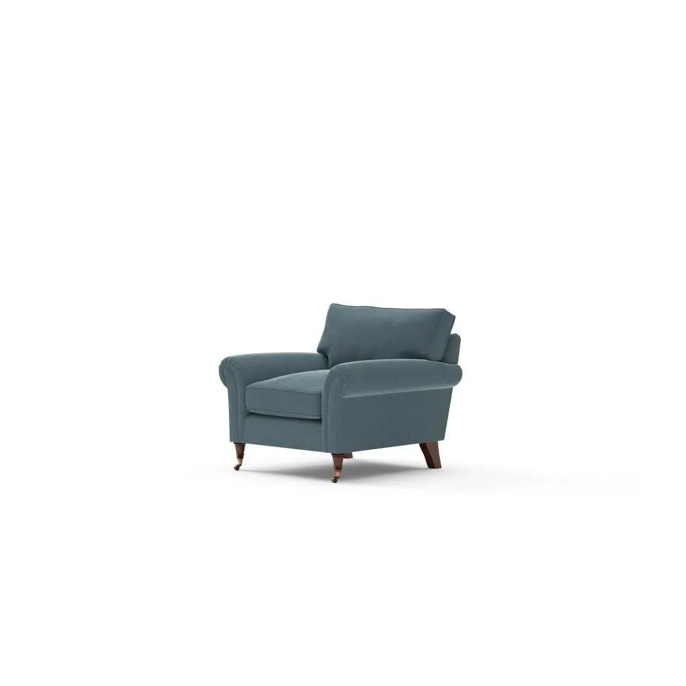 Armchair - Teal, Eco Chenille