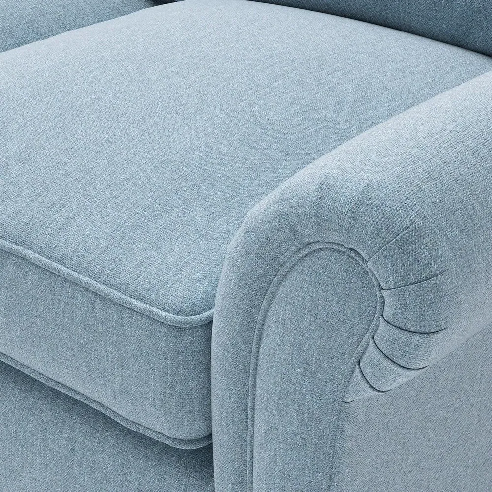 Armchair - Teal, Rustic Weave