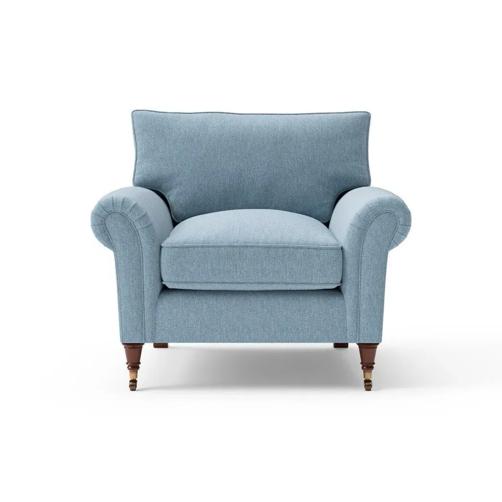 Armchair - Teal, Rustic Weave