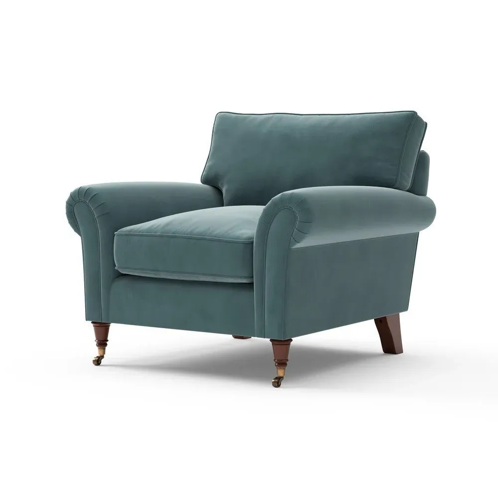 Armchair - Teal, Velvet