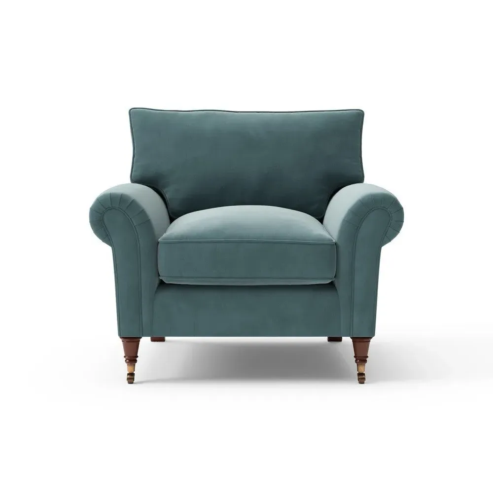 Armchair - Teal, Velvet
