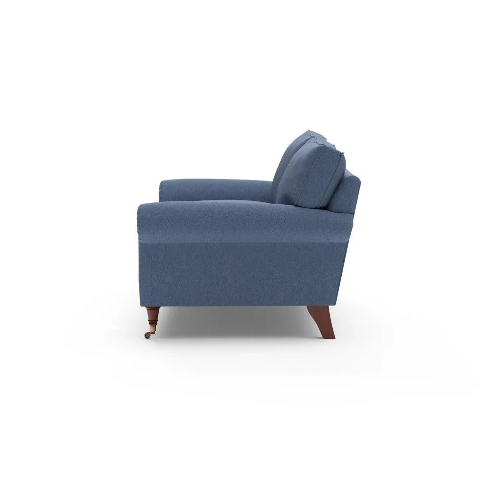 Large 2-Seater Sofa - Dark Blue, Cotton