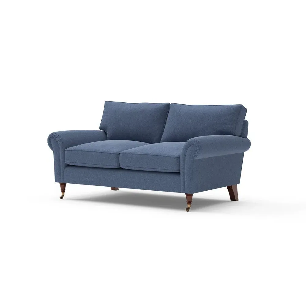 Large 2-Seater Sofa - Dark Blue, Cotton