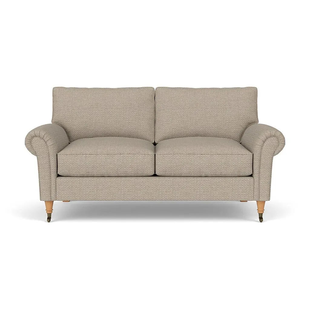 Large 2-Seater Sofa - Natural, Herringbone Weave