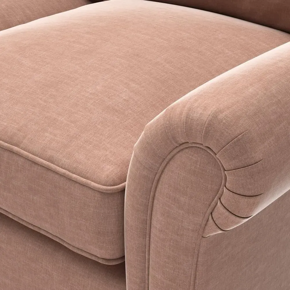Large 2-Seater Sofa - Pink, Chenille