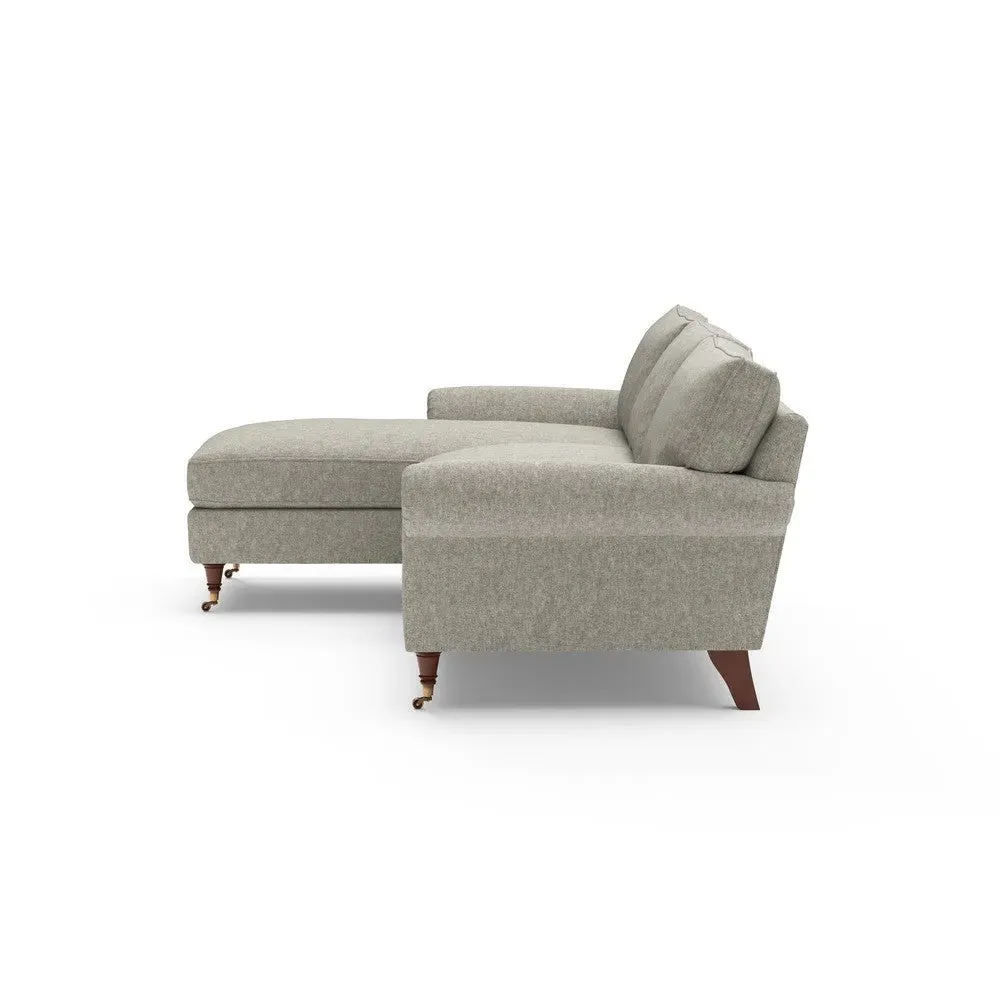 Large Right Hand Chaise - Lichen, Aquaclean Oxford