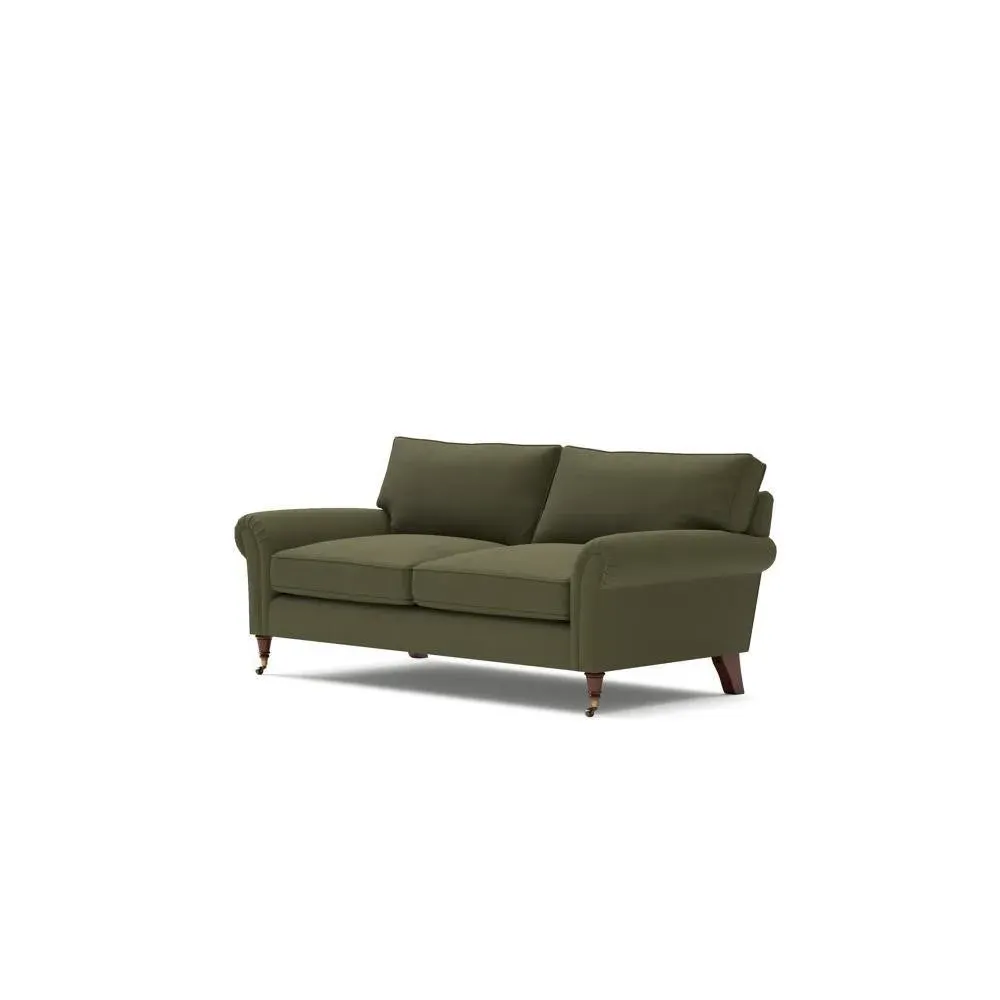 Osbourne 3-Seater Sofa - Forest Green, Linen Mix