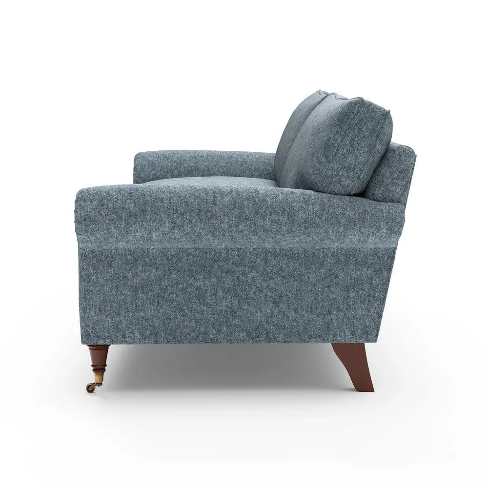 Osbourne 4-Seater Sofa - Mid Blue, Aquaclean Oxford