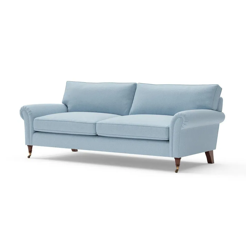 Osbourne 4-Seater Sofa - Sky Blue, House Linen Mix