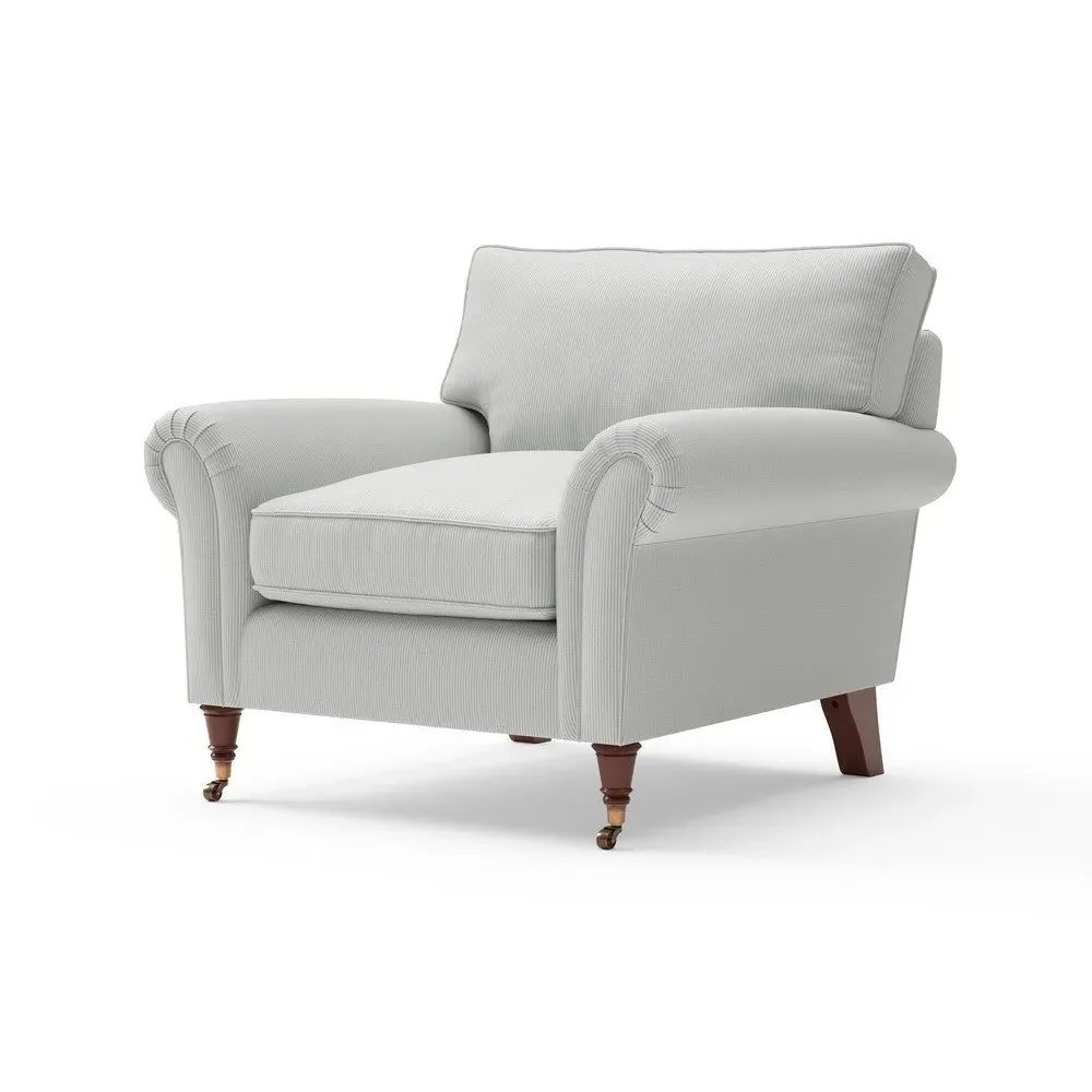 Osbourne Armchair - Duck Egg, Broadway Stripe