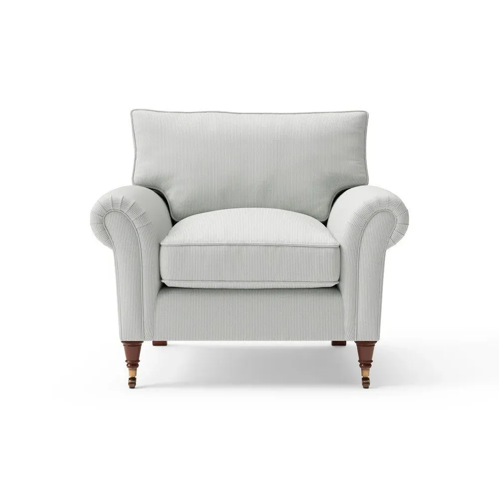 Osbourne Armchair - Duck Egg, Broadway Stripe image