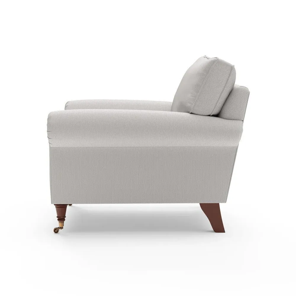 Osbourne Armchair - Grey, Broadway Stripe