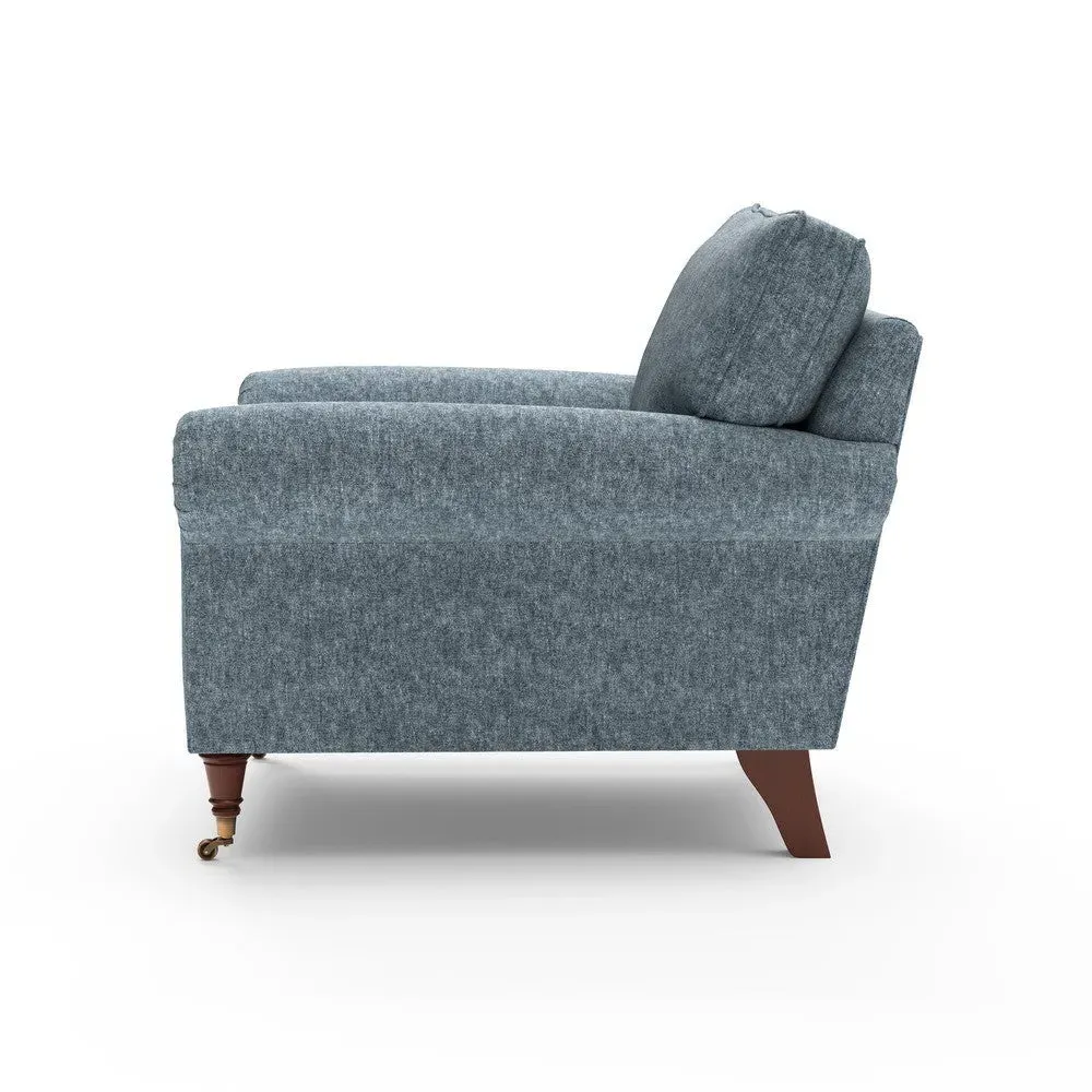 Osbourne Armchair - Mid Blue, Aquaclean Oxford