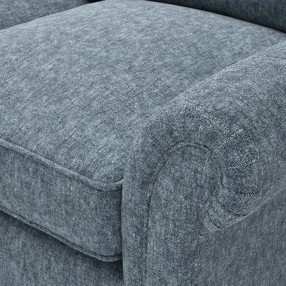 Osbourne Armchair - Mid Blue, Aquaclean Oxford