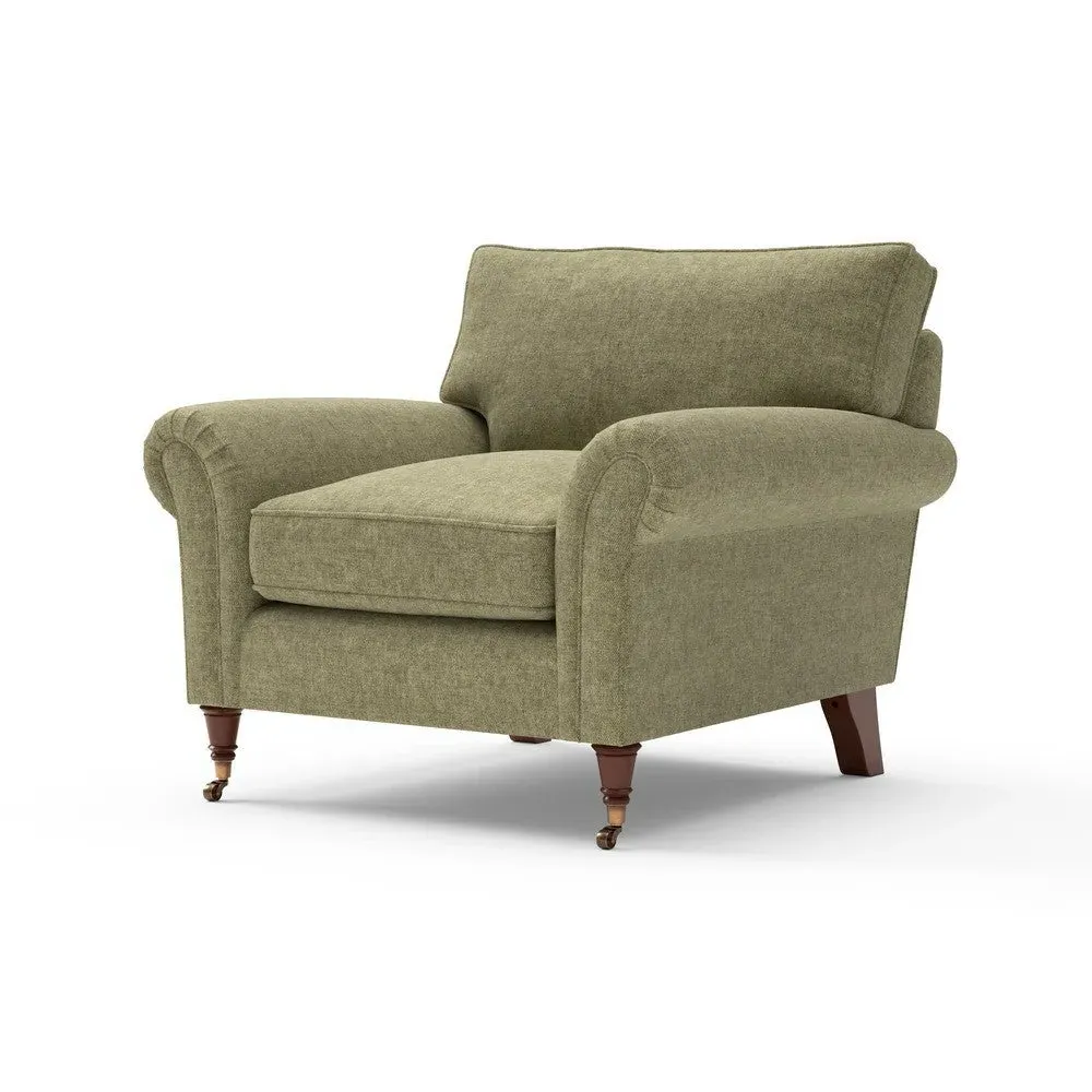 Osbourne Armchair - Sage Green, Aquaclean Oxford