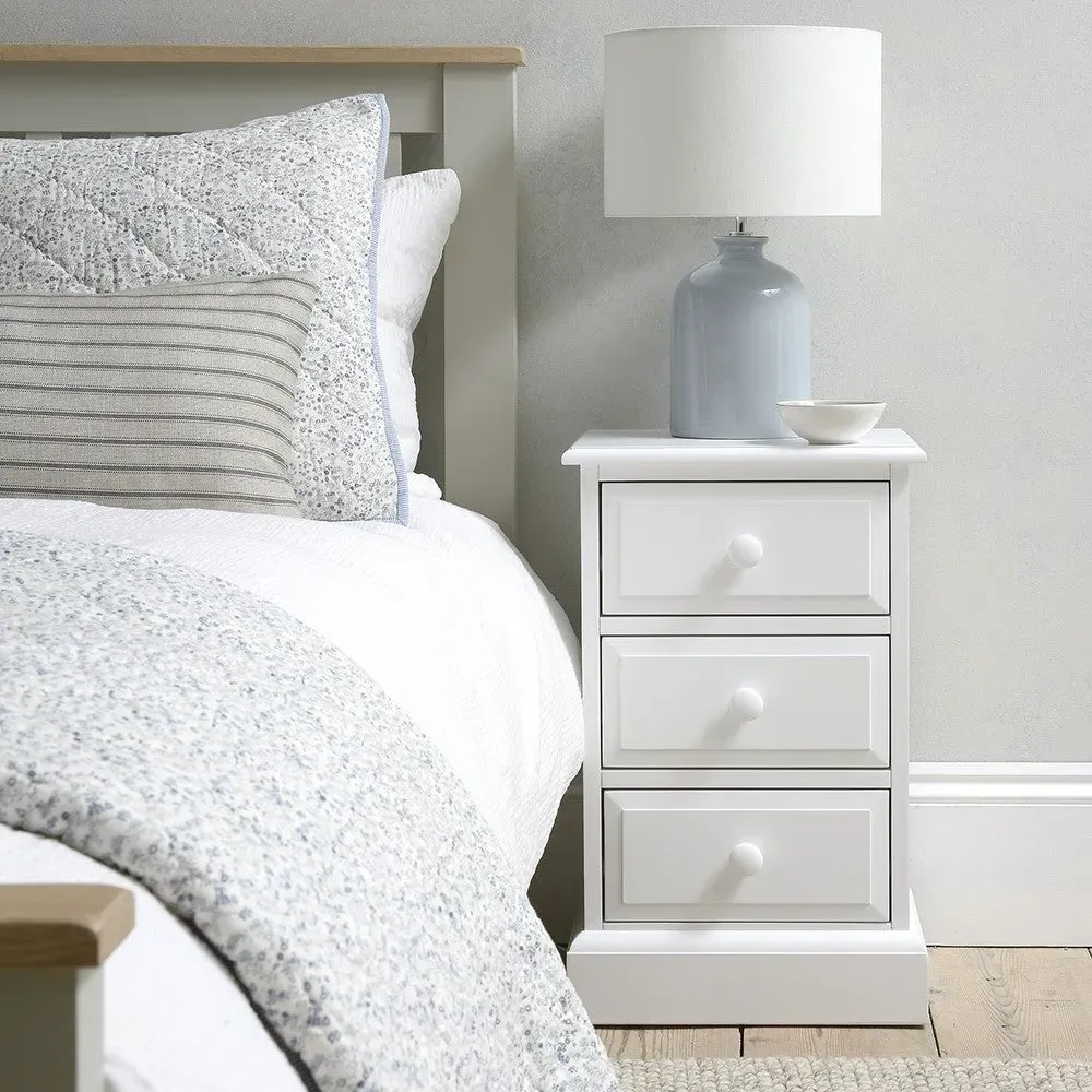 Cotswold Company 3-Drawer Bedside Table - White, Pine by The Cotswold Company, image 2