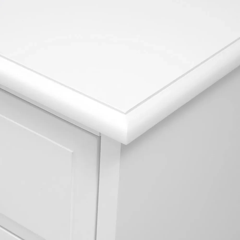 3 Drawer Bedside Table - White, Pine