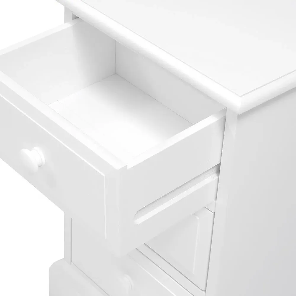 Cotswold Company 3-Drawer Bedside Table - White, Pine by The Cotswold Company, image 6
