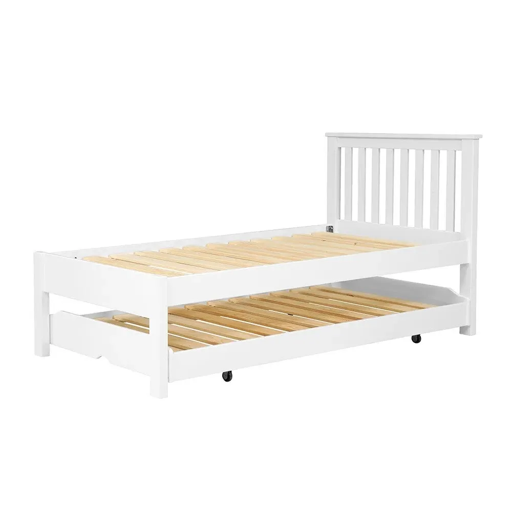 Guest Bed and Trundle - White, Wood