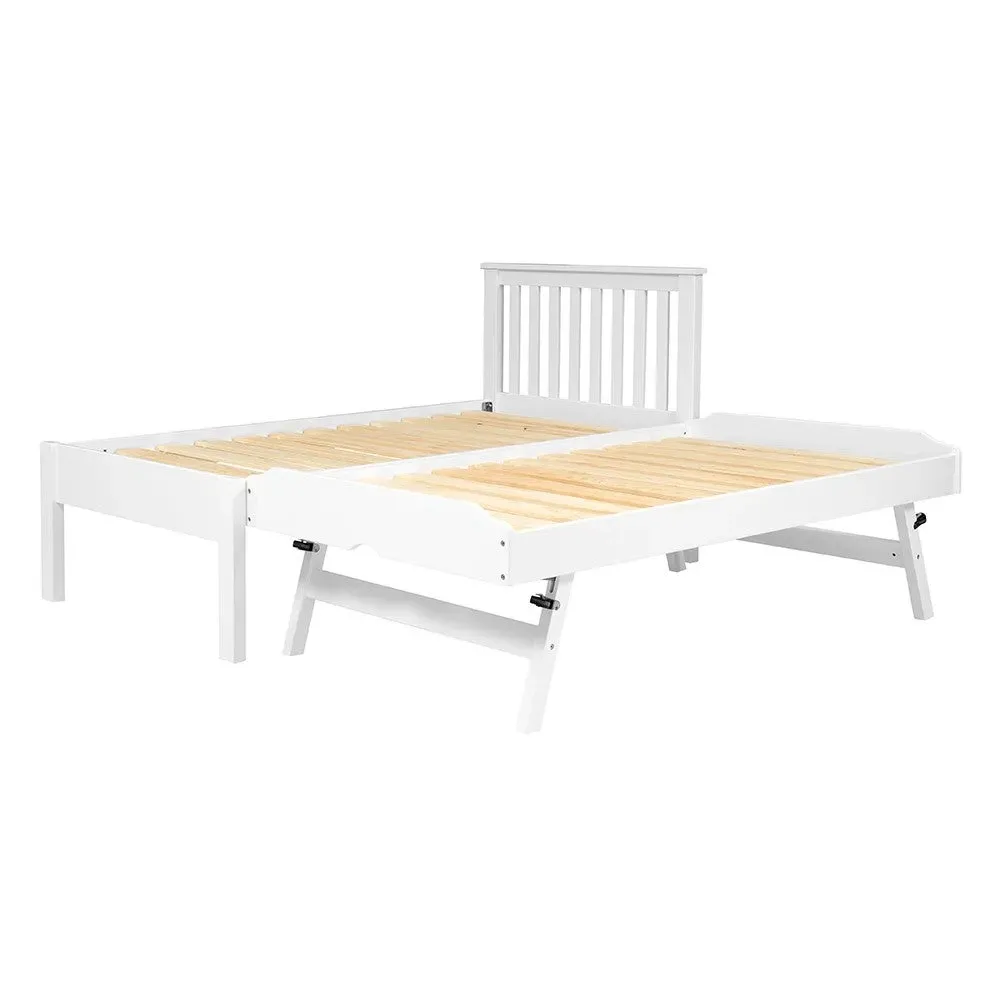 Guest Bed and Trundle - White, Wood