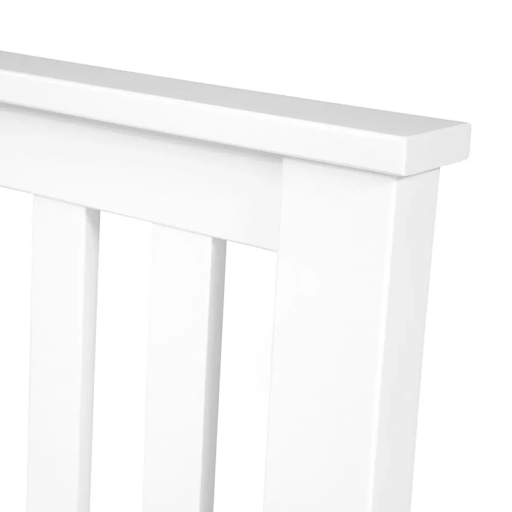 Guest Bed and Trundle with Two Mattresses - White, Pine