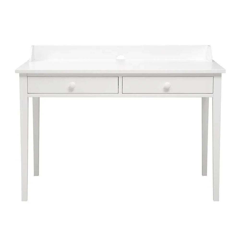 Large Study Desk with Storage - White