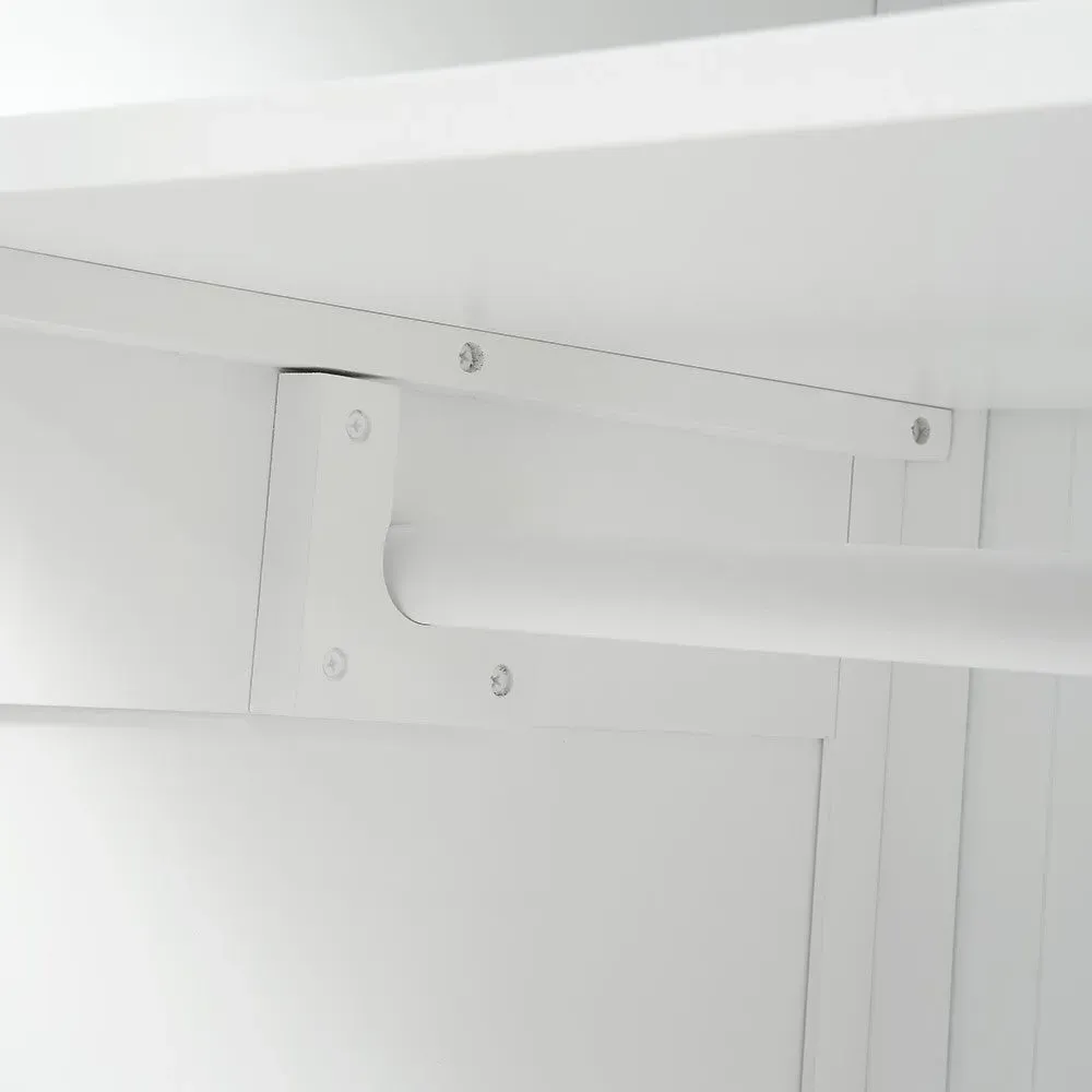 Narrow Double Wardrobe - White
