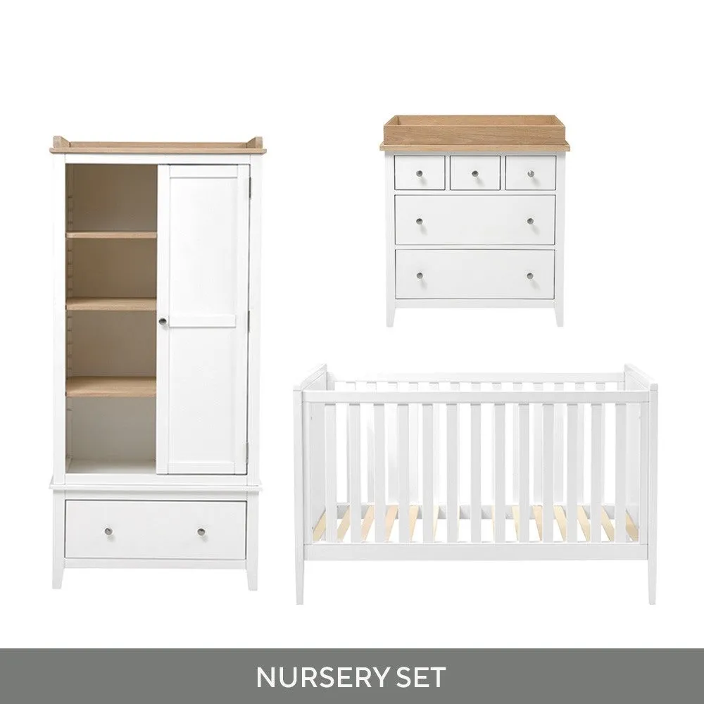 Pensham 3 Piece Nursery Set - Pure White