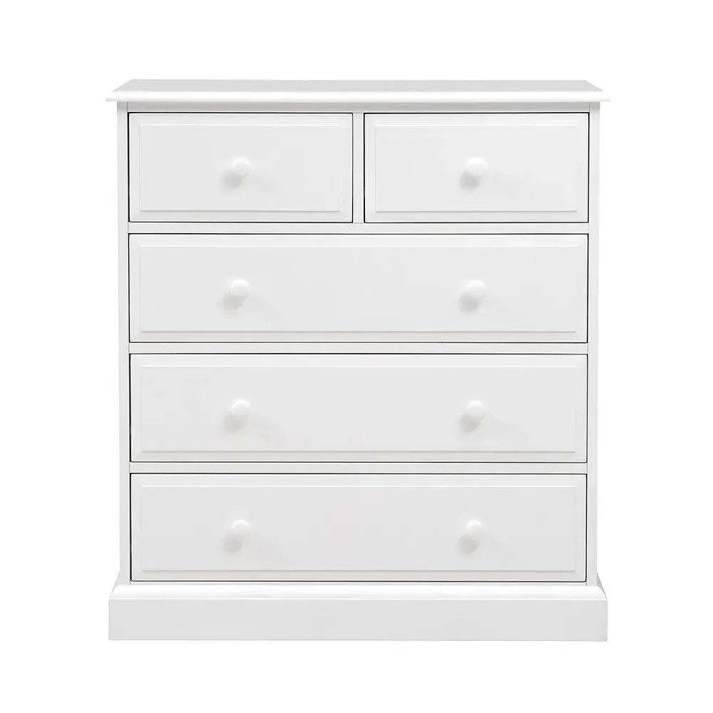 Pensham 5 Drawer Chest - White, Pine
