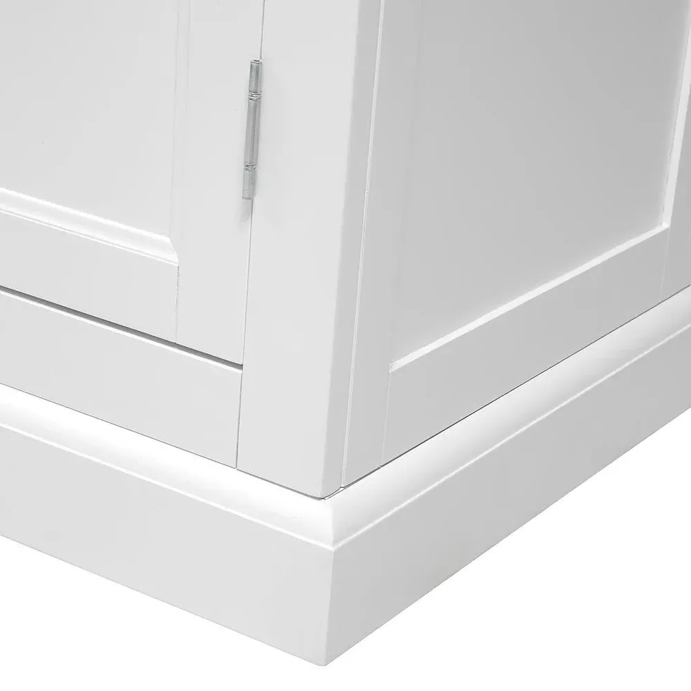 Single Wardrobe - White, Pine