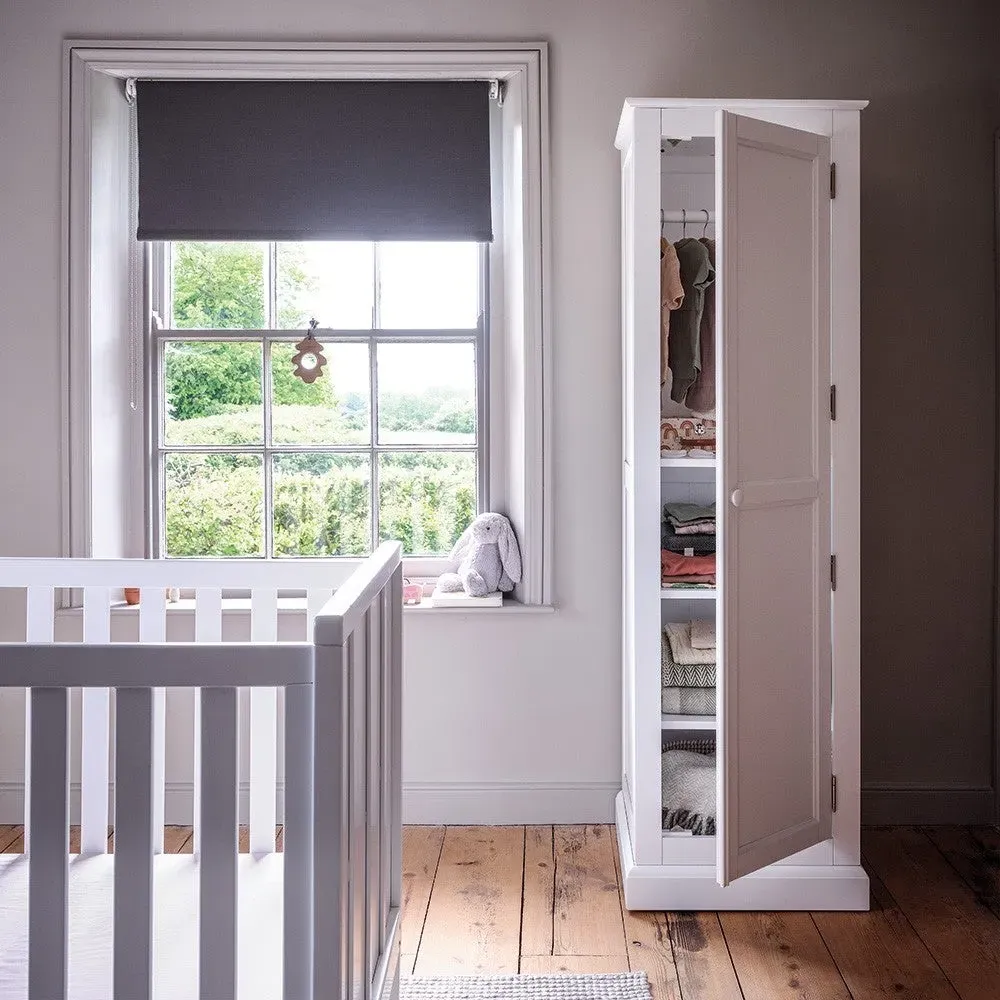 Single Wardrobe - White, Pine