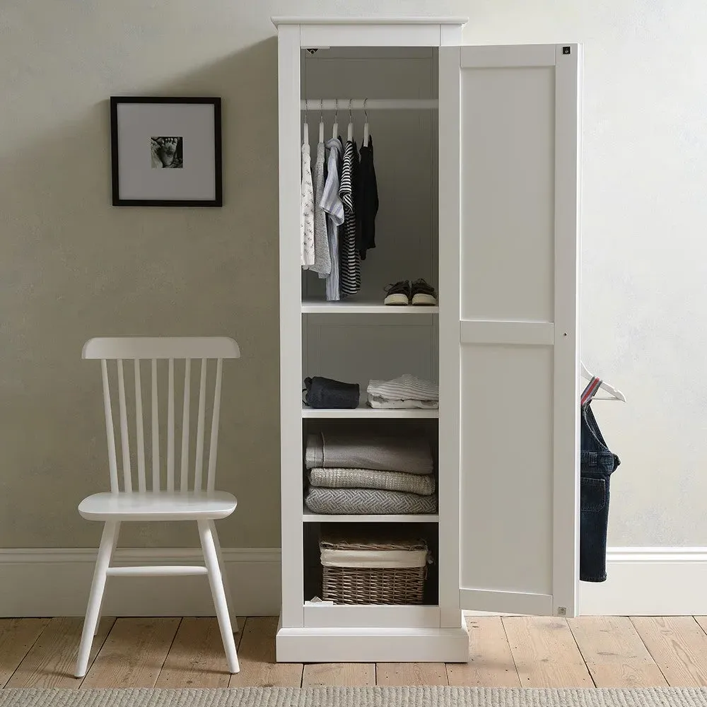 Single Wardrobe - White, Pine image