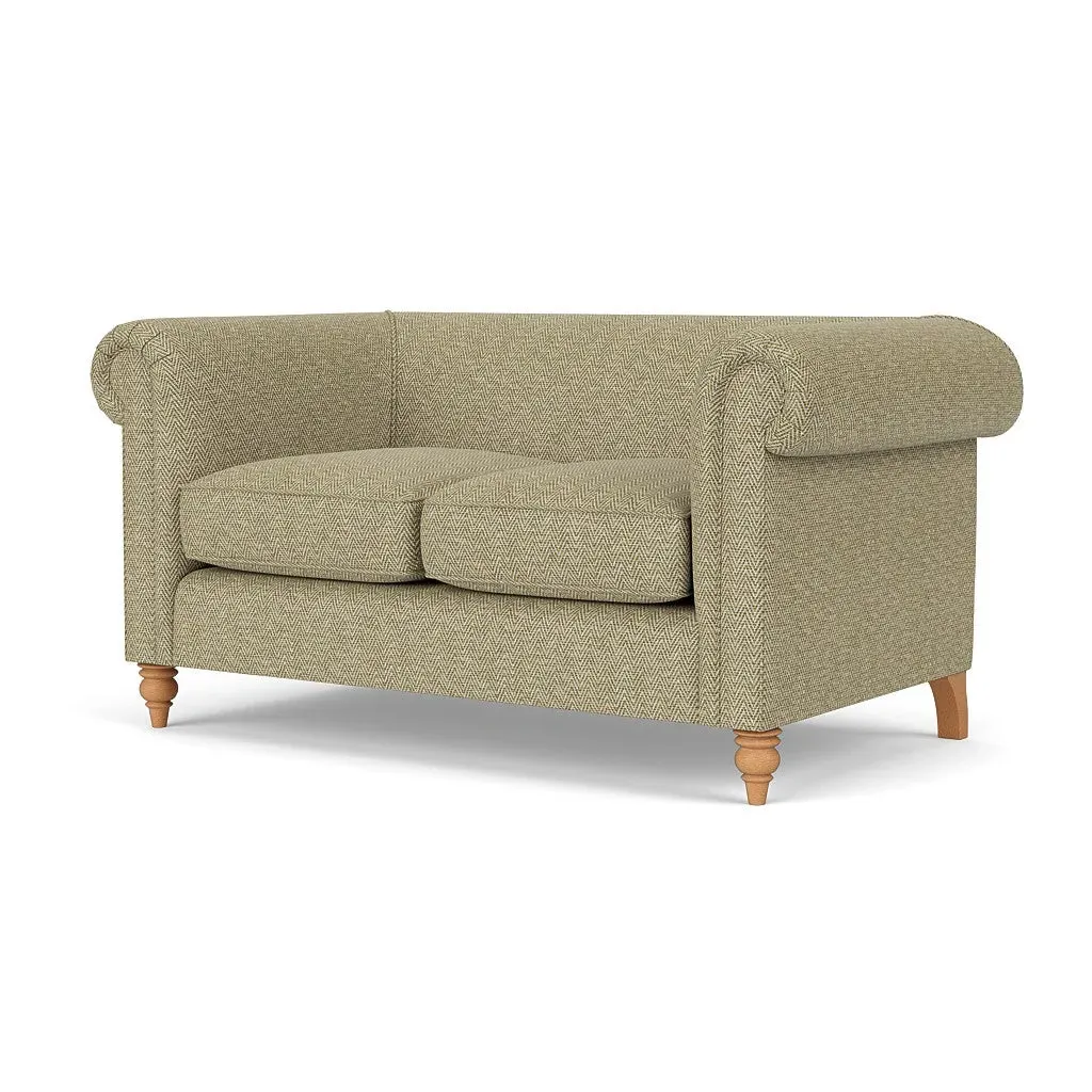2-Seater Sofa - Apple, Herringbone Weave