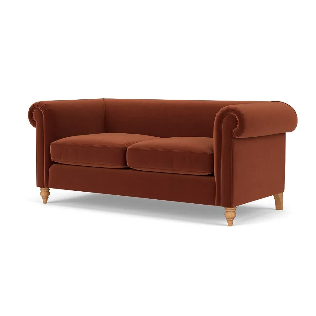 3-Seater Sofa - Brick, Matt Velvet
