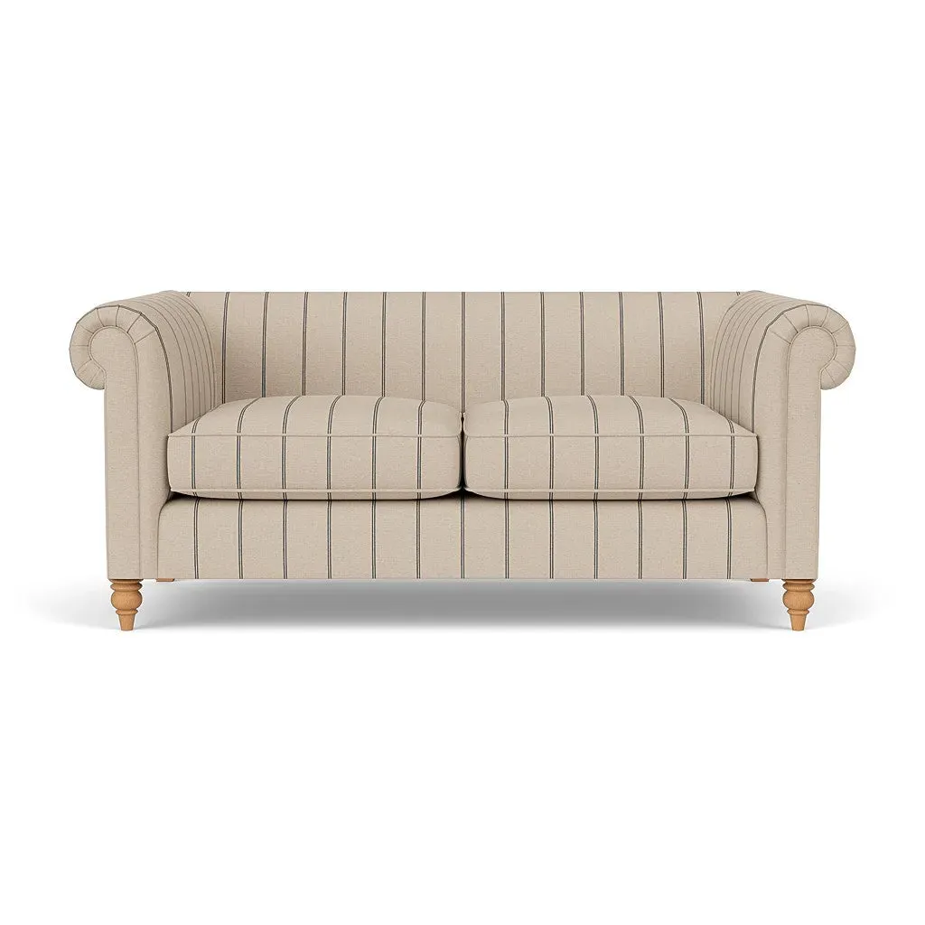 3-Seater Sofa - Charcoal, Compton Stripe