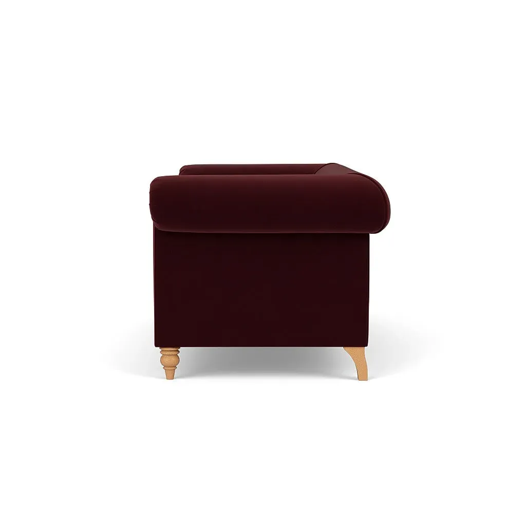 3-Seater Sofa - Dark Rosehip, Matt Velvet