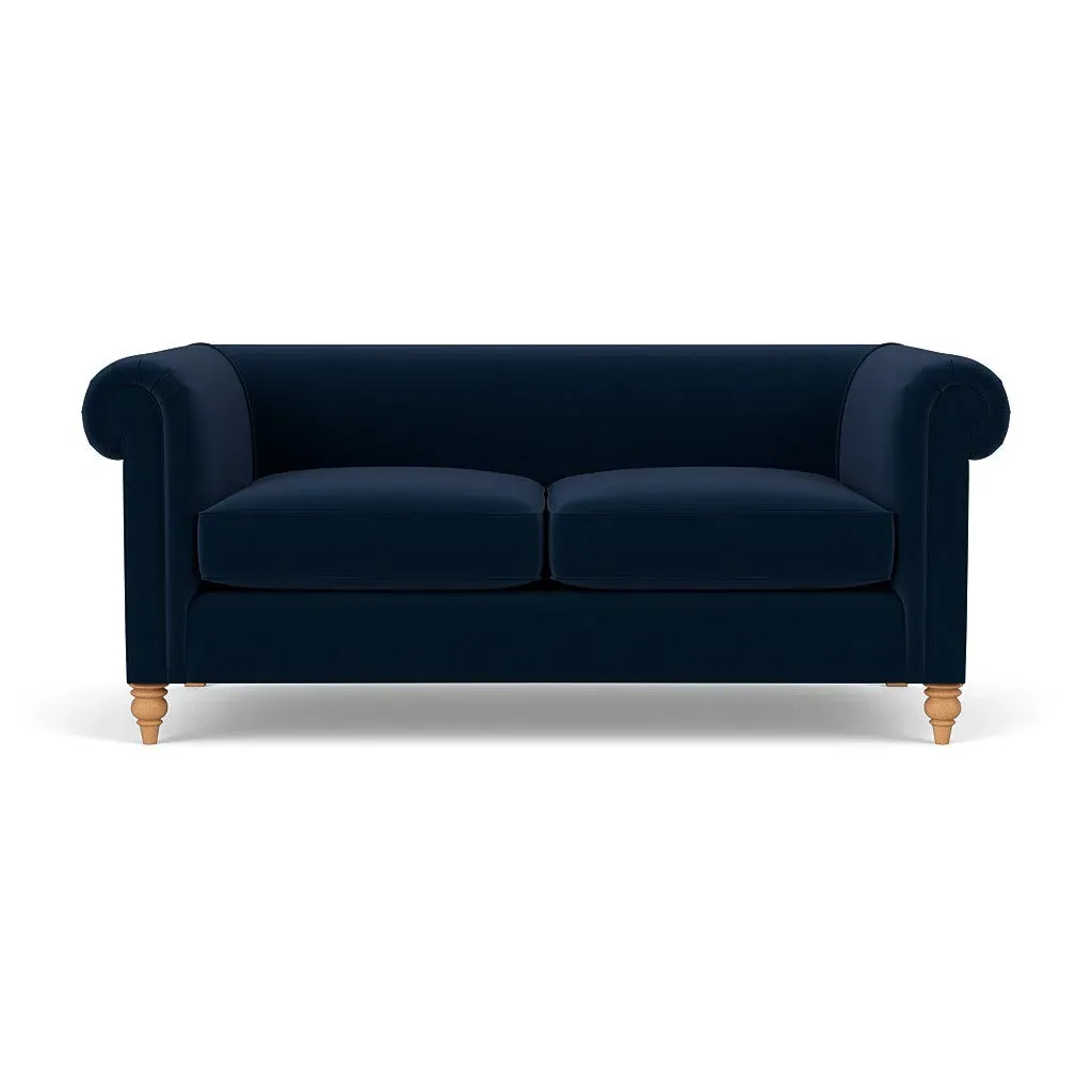 3-Seater Sofa - Deep Blue, Matt Velvet image
