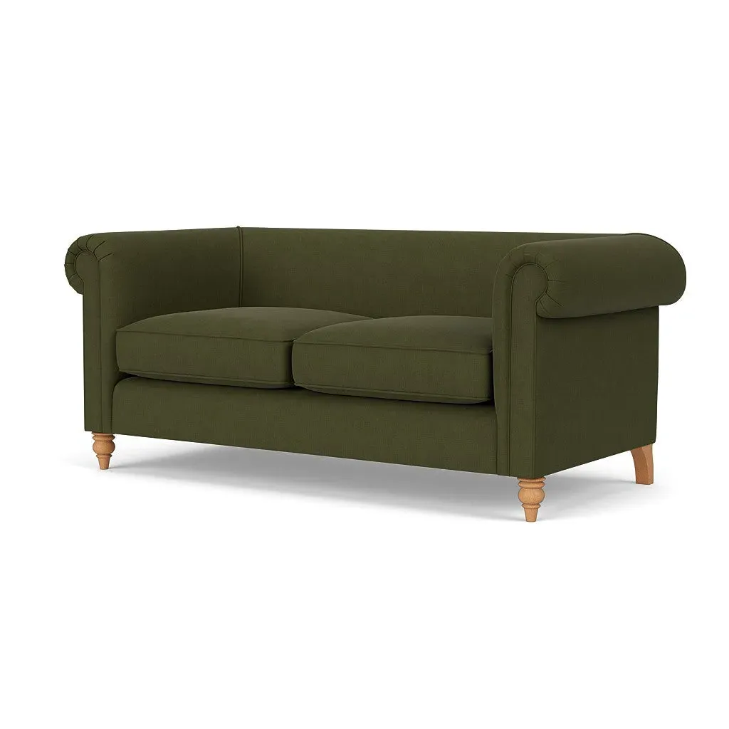 3-Seater Sofa - Forest Green, Linen Mix