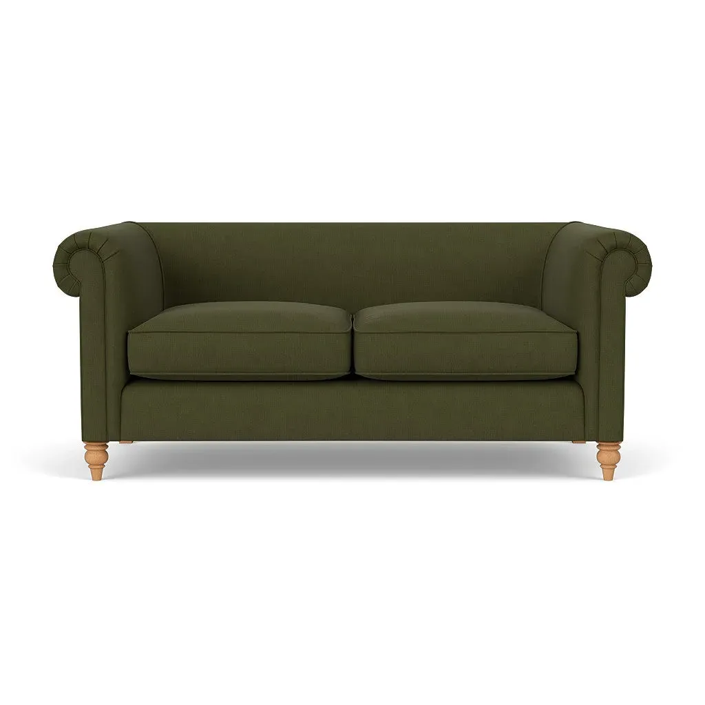 3-Seater Sofa - Forest Green, Linen Mix