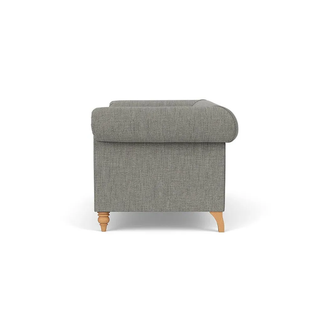 3-Seater Sofa - Grey Marl, Rustic Weave